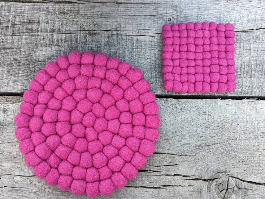 Pink placemat:coaster
